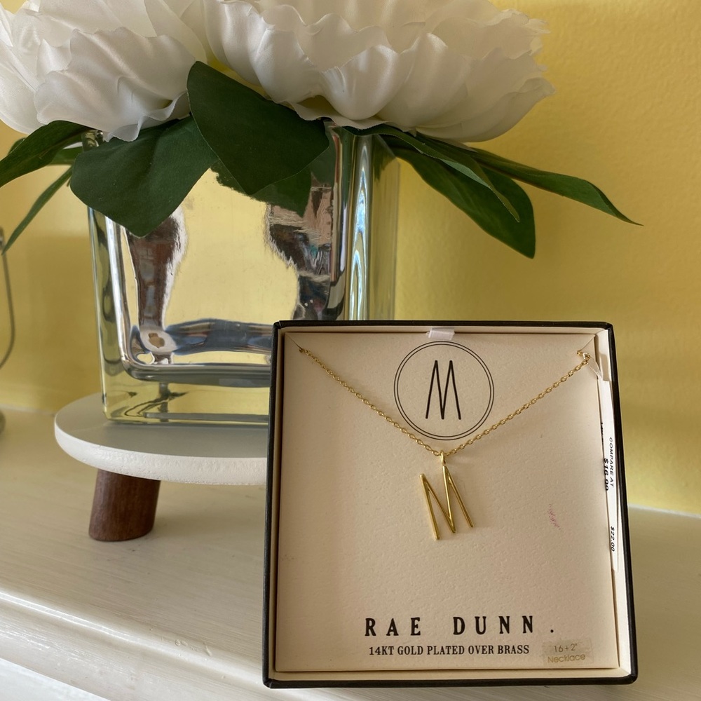 Rae Dunn “M” necklace  - great layering piece!